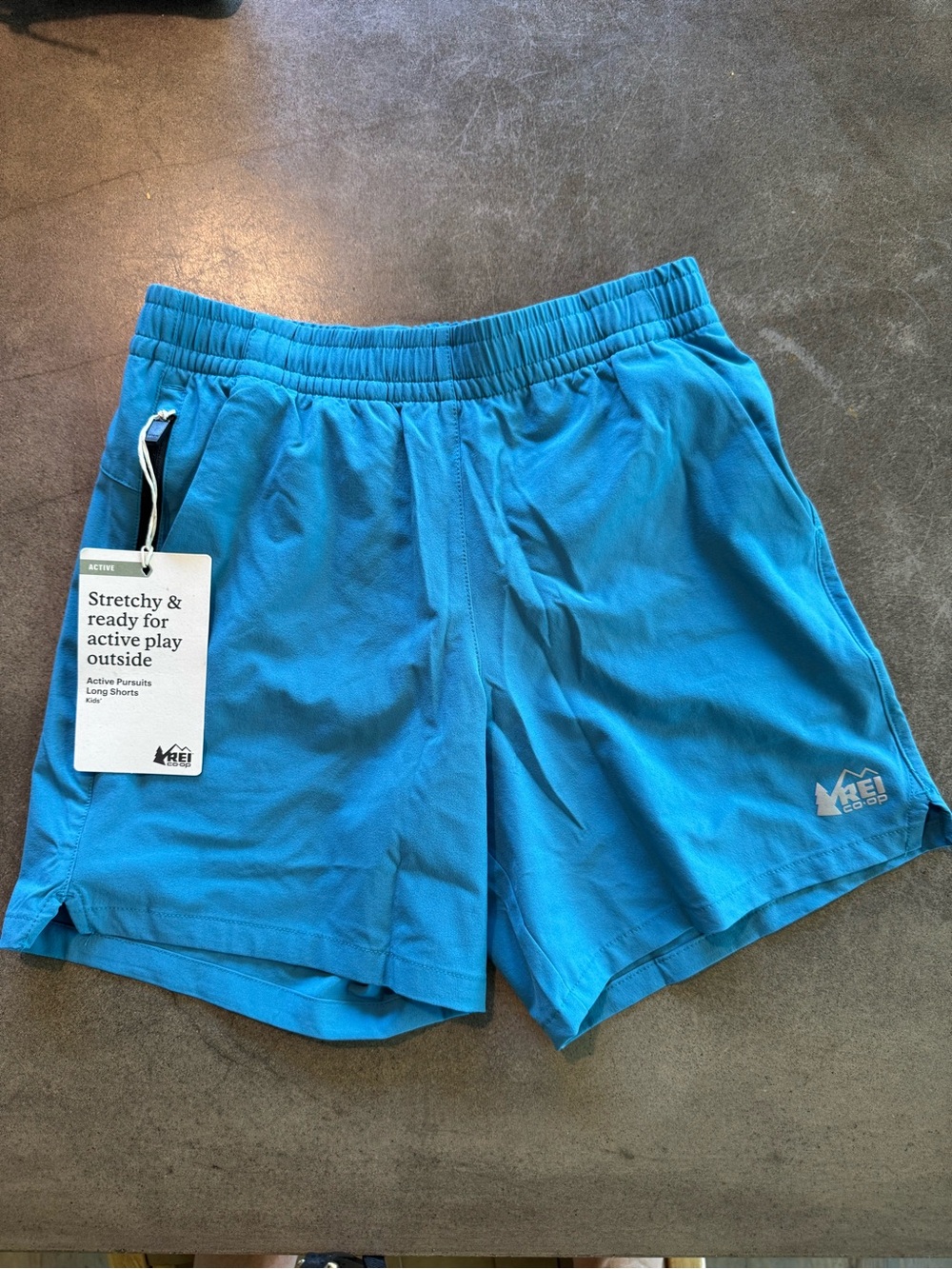 REI Co-op Active Pursuits Long Shorts Kids NWT Azurite Blue